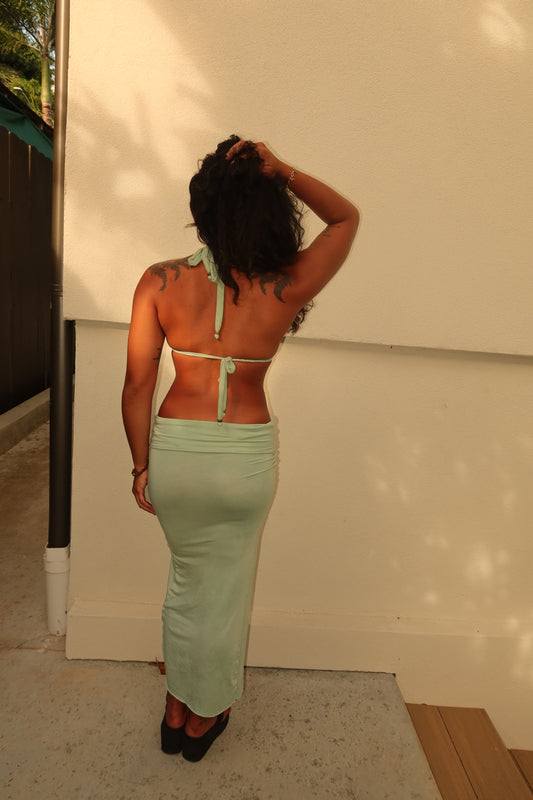 MATCHA MAXI SKIRT
